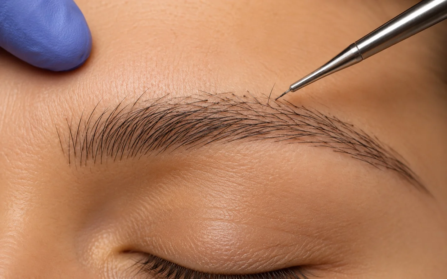 Eyebrow restoration detail